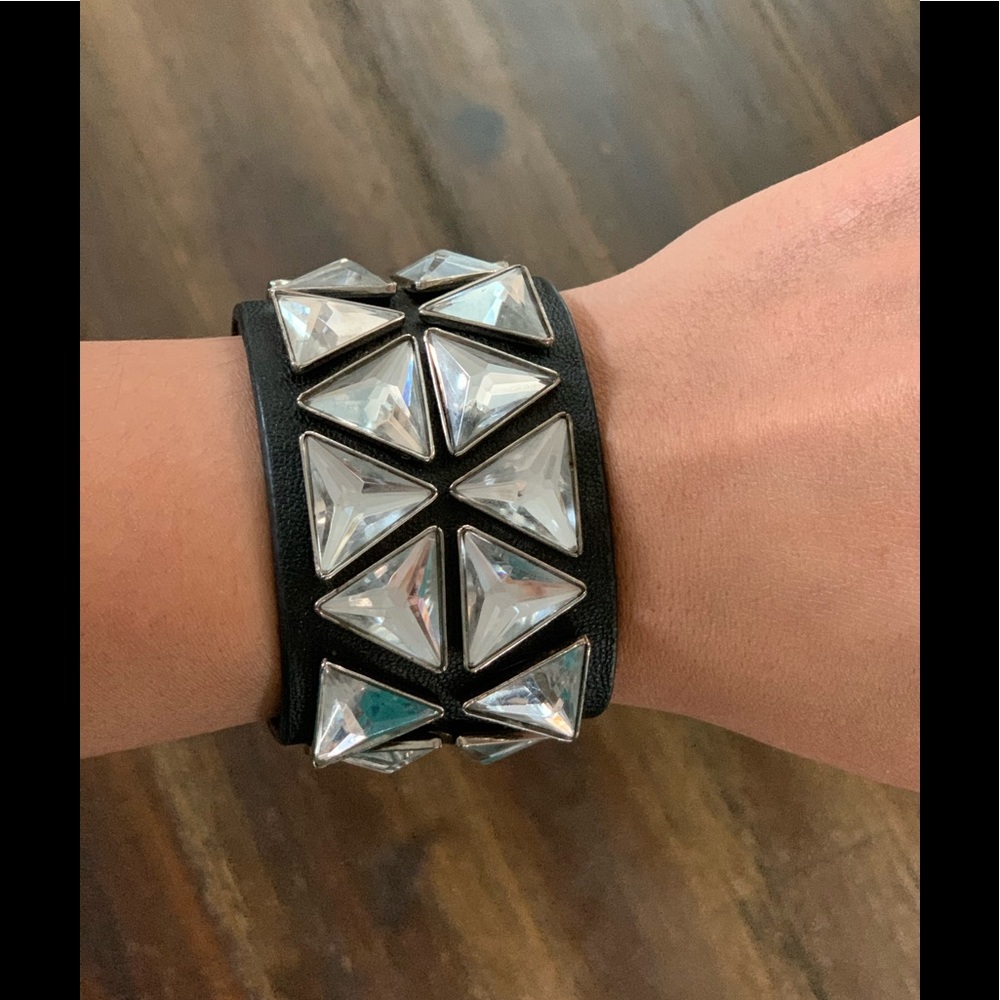 Juicy Couture pyramid stud leather cuff